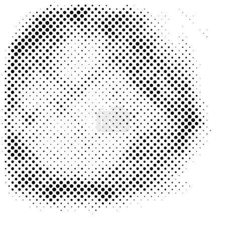 Ilustración de Textura monocromática con puntos. Fondo abstracto en blanco y negro de medio tono. - Imagen libre de derechos