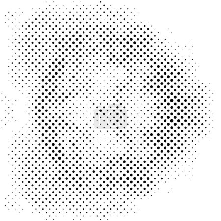 Ilustración de Negro y blanco monocromo viejo grunge fondo con puntos - Imagen libre de derechos