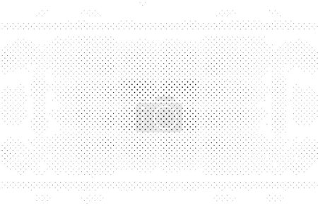 Illustration for Spotted black and white grunge vector line background. Abstract halftone illustration background - Royalty Free Image