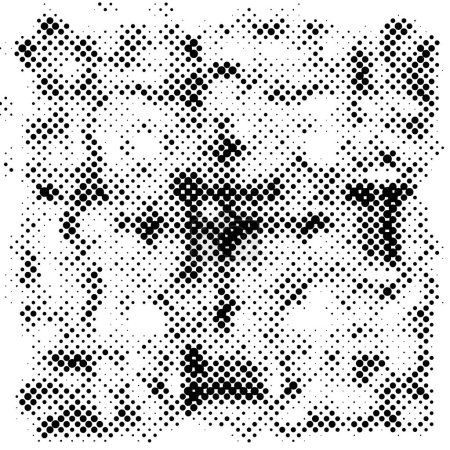 Illustration for Grunge halftone black and white dots texture background. Spotted vector Abstract Texture - Royalty Free Image