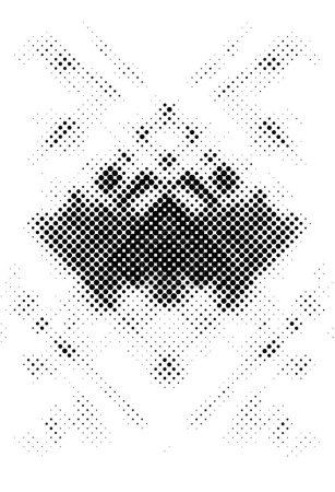 Illustration for Black and white background with dots, dotted grunge texture - Royalty Free Image