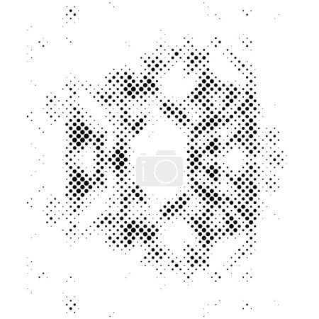 Ilustración de Impresión punteada abstracta, en blanco y negro - Imagen libre de derechos