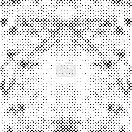 Ilustración de Patrón manchado de medio tono sin costuras sobre fondo blanco para impresión de papel y textiles - Imagen libre de derechos