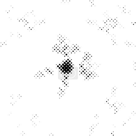 Illustration for Black and white monochrome background. abstract texture with dots pattern, grunge halftone grit background, vector illustration - Royalty Free Image
