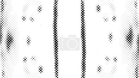 Illustration for Grunge halftone black and white dots texture background. Spotted vector Abstract Texture - Royalty Free Image