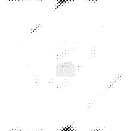 Téléchargez les illustrations : Abstrait fond pointillé noir et blanc, texture grunge deux couleurs - en licence libre de droit