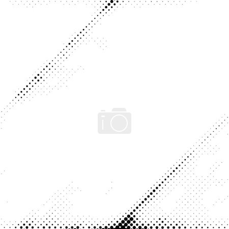 Téléchargez les illustrations : Abstrait fond pointillé noir et blanc, texture grunge deux couleurs - en licence libre de droit