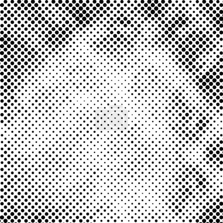 Illustration for Black and white background, grunge texture with dots - Royalty Free Image