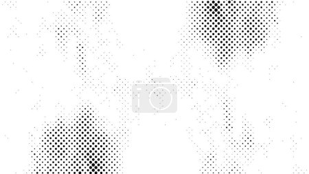 Ilustración de Fondo grunge en blanco y negro altamente detallado con puntos, ilustración vectorial - Imagen libre de derechos