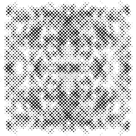 Illustration for Abstract halftone dotted background. Monochrome pattern with dots. Vector modern texture for poster, site, business card, postcard, interior design - Royalty Free Image
