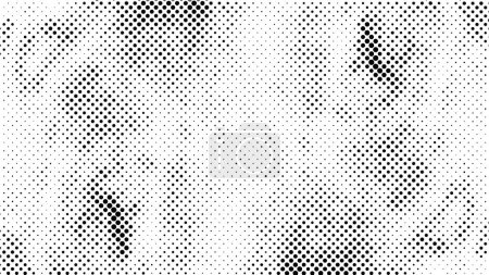 Ilustración de Fondo grunge blanco y negro con puntos, diseño de ilustración vectorial - Imagen libre de derechos