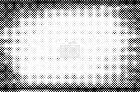Ilustración de Fondo monocromo blanco y negro. textura abstracta con patrón de puntos - Imagen libre de derechos
