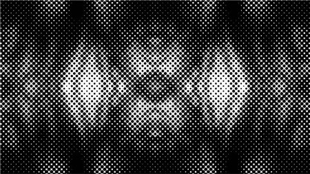 Illustration for Black and white monochrome background. abstract texture with dots pattern - Royalty Free Image