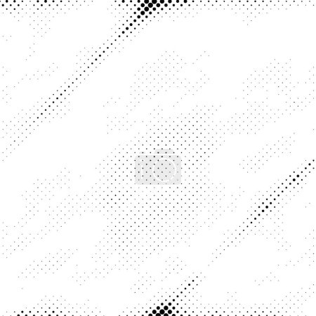 Illustration for Vector illustration of black and white dotted abstract background - Royalty Free Image