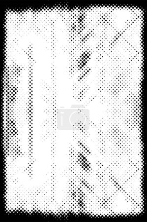 Ilustración de Mosaico de medio tono fondo blanco y negro - Imagen libre de derechos