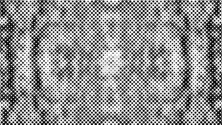 Grunge-Muster mit schwarzen Punkten auf weißem Hintergrund 