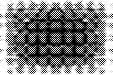 Illustration for Grunge pattern with black dots on white background - Royalty Free Image