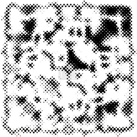 Ilustración de Fondo grunge. textura en blanco y negro con puntos - Imagen libre de derechos