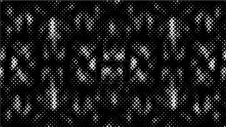 Ilustración de Fondo monocromo en blanco y negro de tono medio abstracto con patrón caótico, ilustración vectorial - Imagen libre de derechos
