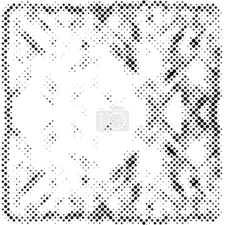 Illustration for Distress grunge halftone overlay texture. Dirty noise aging design template. - Royalty Free Image