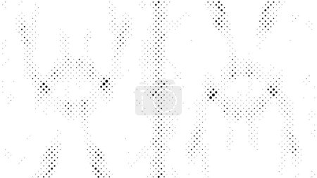 Ilustración de Patrón de medio tono grunge cuadrado sobre fondo blanco - Imagen libre de derechos