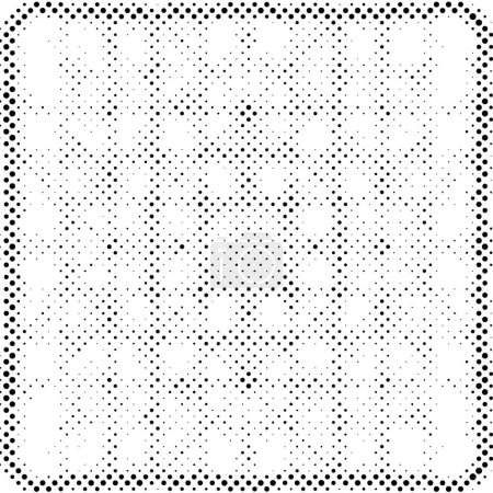 Illustration for Square grunge halftone pattern on white background - Royalty Free Image