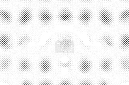 Illustration for Vector illustration of black and white dotted grunge background - Royalty Free Image