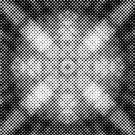 Ilustración de Negro y blanco monocromo viejo grunge vintage envejecido fondo con puntos - Imagen libre de derechos