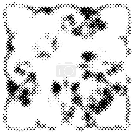 Illustration for Halftone Dots Pattern. Halftone Dotted Grunge Texture. Light Distressed Background with Halftone Effects. Ink Print Distress Background. Dots Grunge Texture. - Royalty Free Image