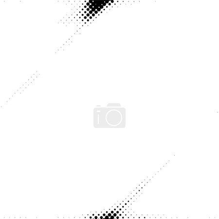 Ilustración de Fondo punteado abstracto en blanco y negro, ilustración vectorial - Imagen libre de derechos