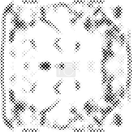 Ilustración de Patrón monocromo blanco y negro con puntos - Imagen libre de derechos