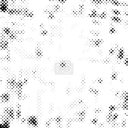 Illustration for Black and white monochrome pattern with dots - Royalty Free Image