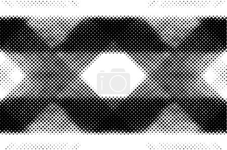 Illustration for Black and white monochrome old background with dots - Royalty Free Image