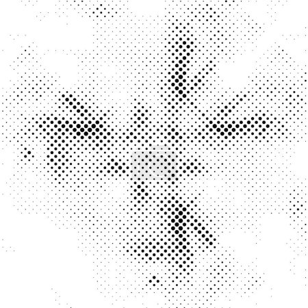 Téléchargez les illustrations : Abstract black and white grunge dotted background - en licence libre de droit