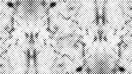 Ilustración de Abstracto negro y blanco grunge punteado fondo - Imagen libre de derechos