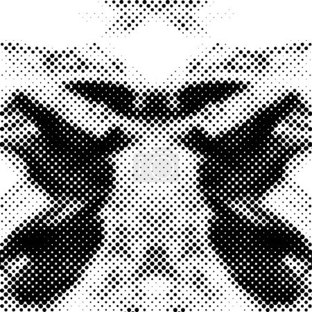 Illustration for Halftone black and white background. Monochrome texture with dots. - Royalty Free Image