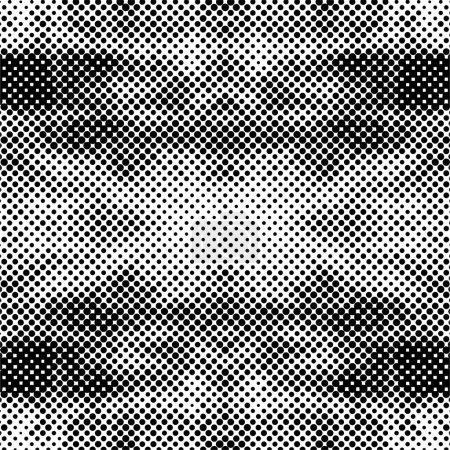 Illustration for Abstract halftone black and white background. Monochrome texture print. Vector illustration - Royalty Free Image