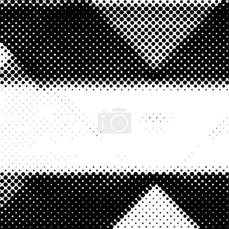 Téléchargez les illustrations : Abstrait demi-ton noir et blanc fond. Impression texture monochrome. Illustration vectorielle - en licence libre de droit