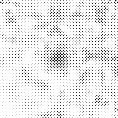 Ilustración de Fondo grunge en colores blanco y negro con puntos - Imagen libre de derechos