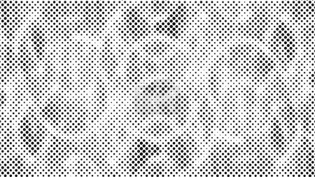 Ilustración de Patrón sin costura en blanco y negro. moderno vector abstracto fondo con puntos. - Imagen libre de derechos