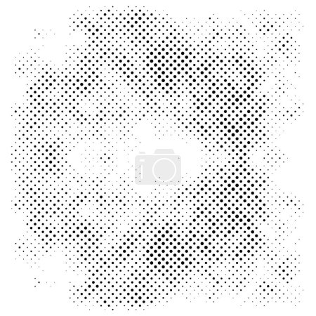 Illustration for Spotted black and white grunge line background. Abstract halftone illustration background. Grunge grid polka dot background pattern - Royalty Free Image