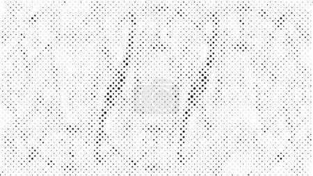 Illustration for Spotted black and white grunge line background. Abstract halftone illustration background. Grunge grid polka dot background pattern - Royalty Free Image
