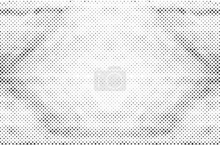Ilustración de Grunge medio tono negro y blanco puntos textura de fondo. Textura abstracta de vector manchado - Imagen libre de derechos