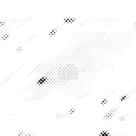 Téléchargez les illustrations : Abstrait fond pointillé noir et blanc, texture grunge deux couleurs, illustration vectorielle - en licence libre de droit