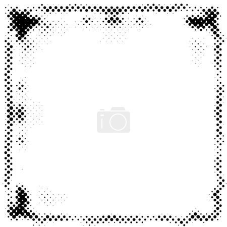 Illustration for Old color grunge vintage texture with retro pattern, frame with empty space for image, text. - Royalty Free Image