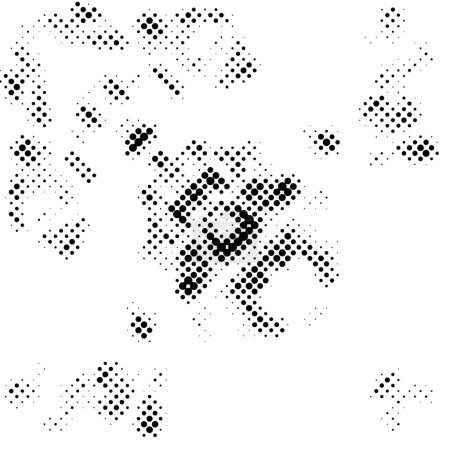 Ilustración de Composición abstracta de diseño grunge pintado con puntos - Imagen libre de derechos