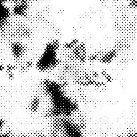 Illustration for Halftone black and white background with dots. abstract vector illustration - Royalty Free Image