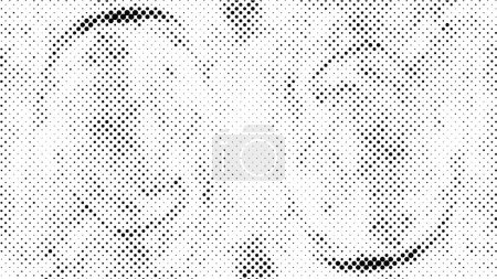Illustration for Spotted black and white grunge vector line background. Abstract halftone illustration background. Grunge grid polka dot background pattern - Royalty Free Image
