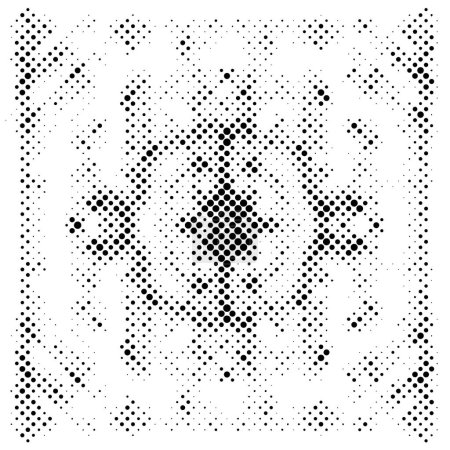 Ilustración de Patrón abstracto en blanco y negro con puntos, vector - Imagen libre de derechos