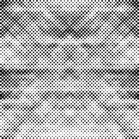 Illustration for Abstract black and white pattern with dots, vector - Royalty Free Image